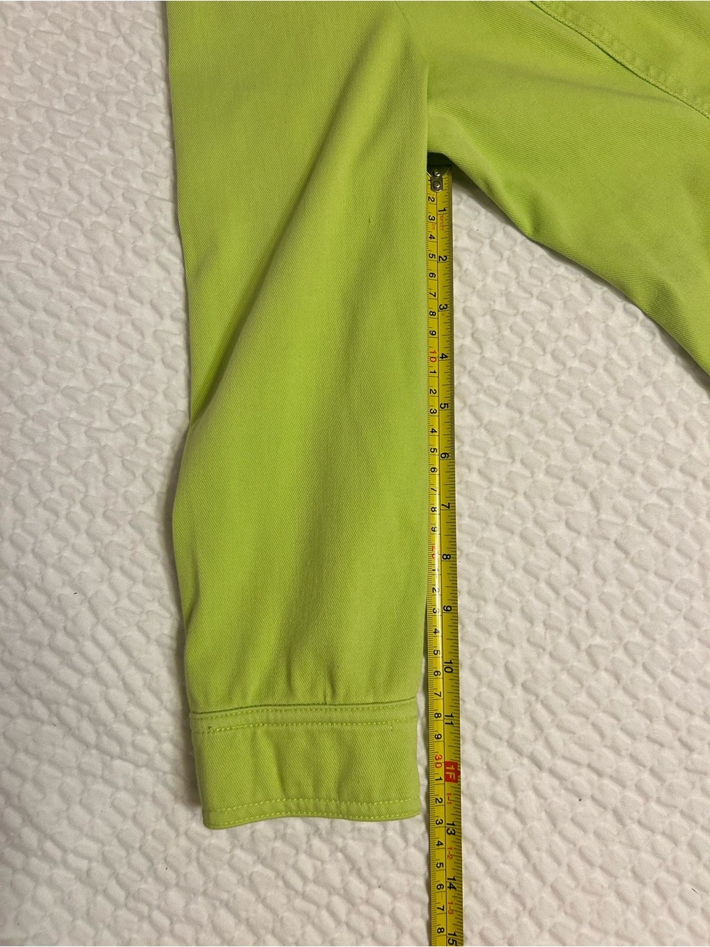 Light πβπ© Lime Green Women's Classic Denim Jacket - Picture 6 of 10